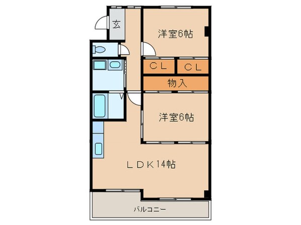 第５ヒルハイツ桃山の物件間取画像